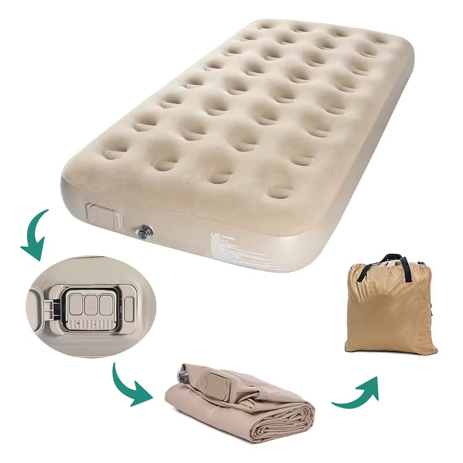Matelas Gonflable Ultra Confort – Votre Lit d’Ombre Partout ! ✨🛏 35CM