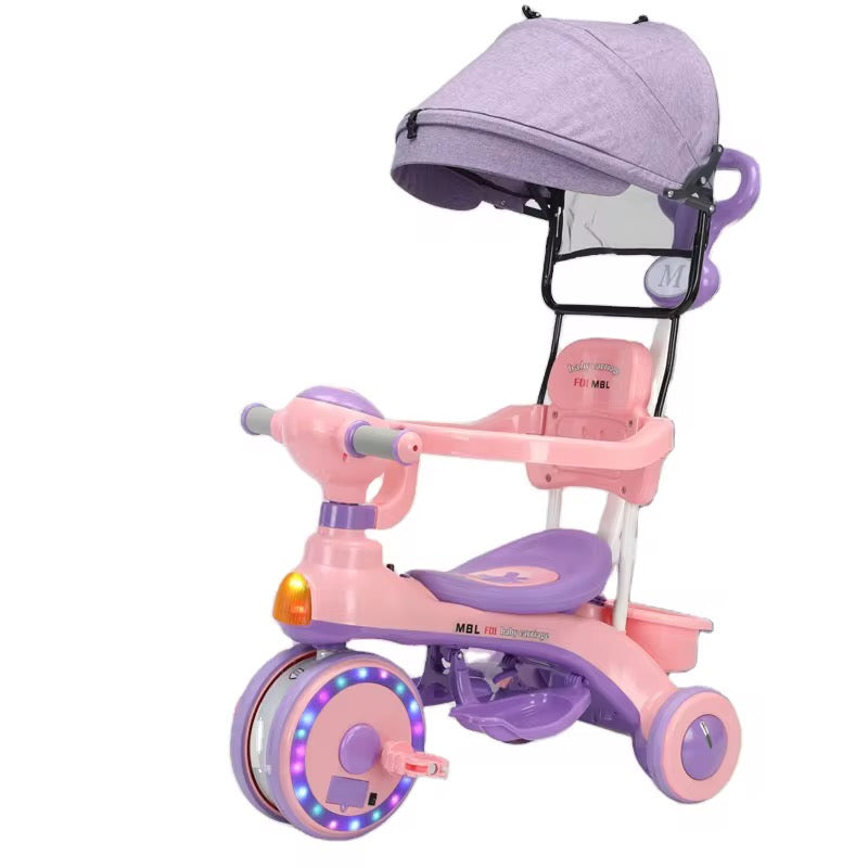 Tricycle évolutif pour enfant avec auvent 🌸 1 à 4 ans