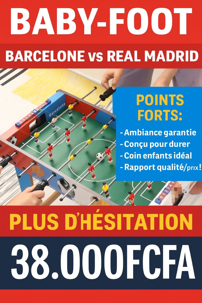 ⚽ Baby-foot pour enfants – Jeu familial et ludique ⚽